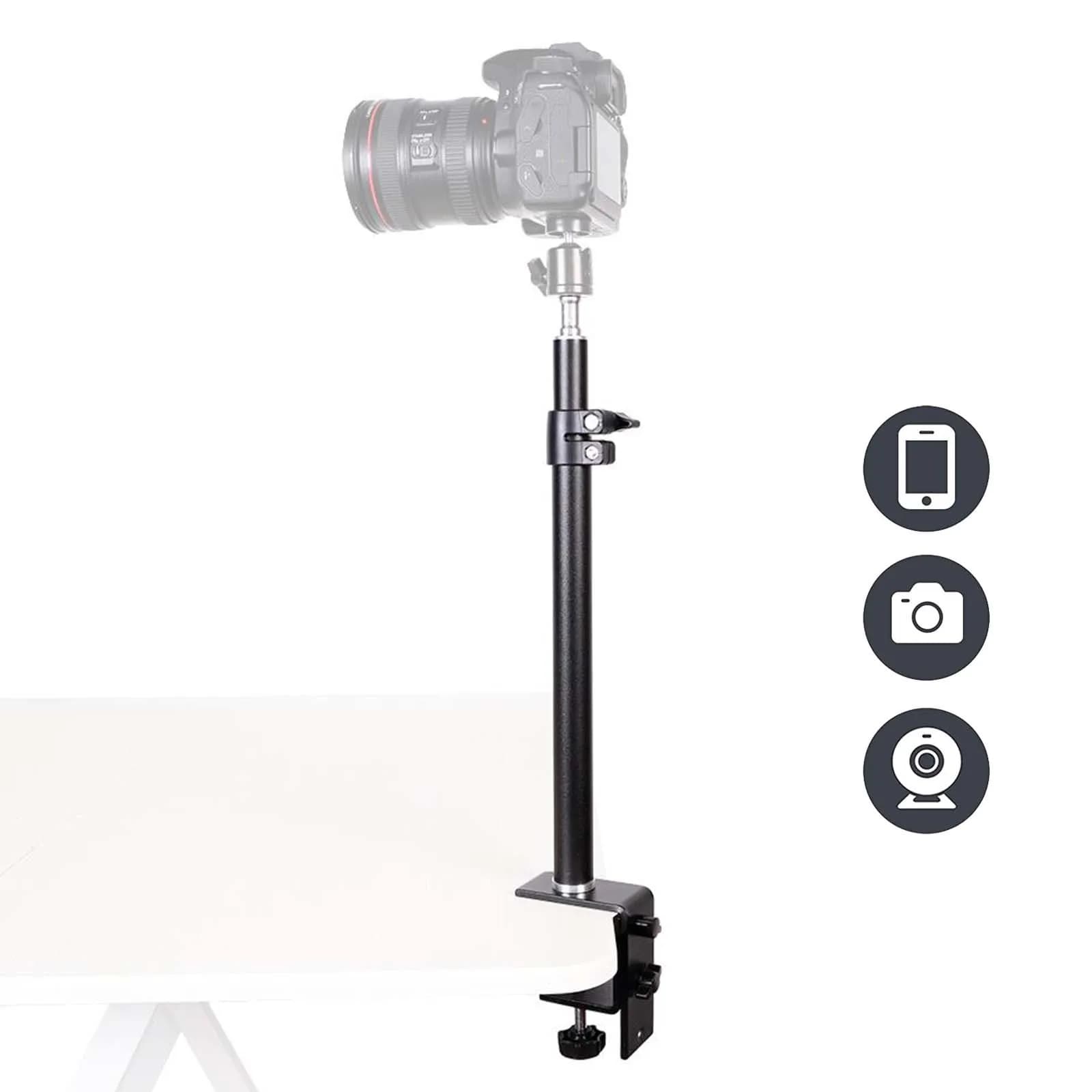 Support de bureau pour appareil photo reflex numérique, pince en C, support de lumière photographiqu