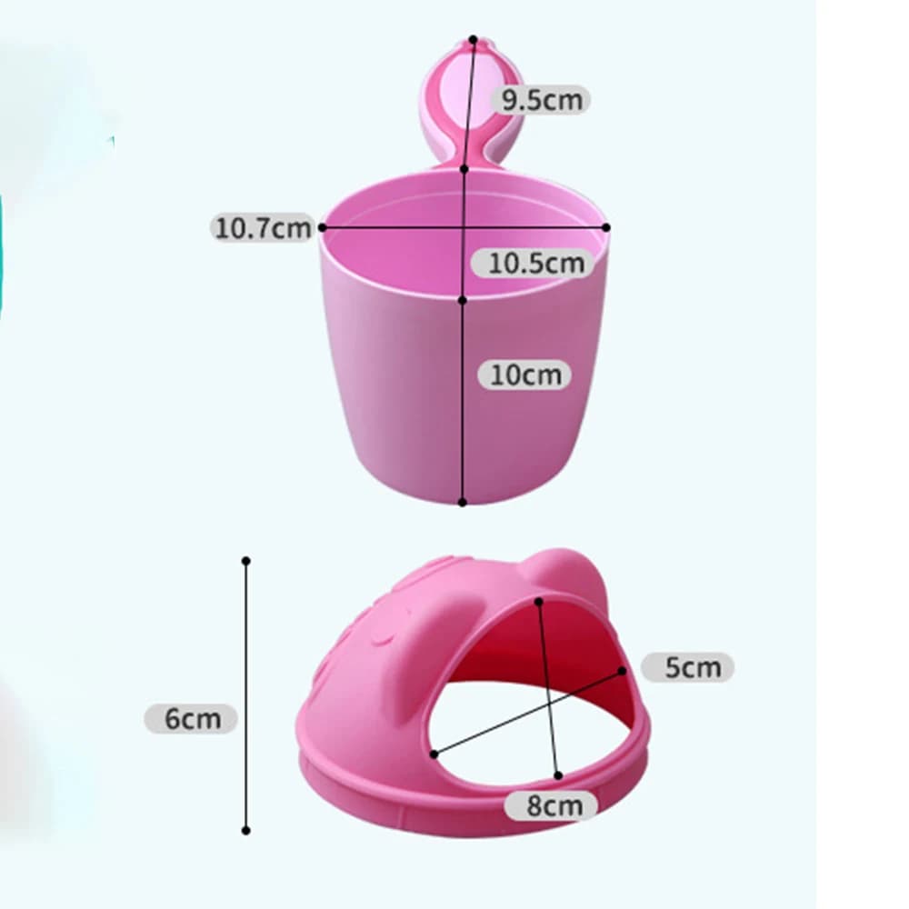 Bonnets de bain pour bébé, dessin animé mignon, tasse de shampoing pour enfants, Bailer de bain, cui