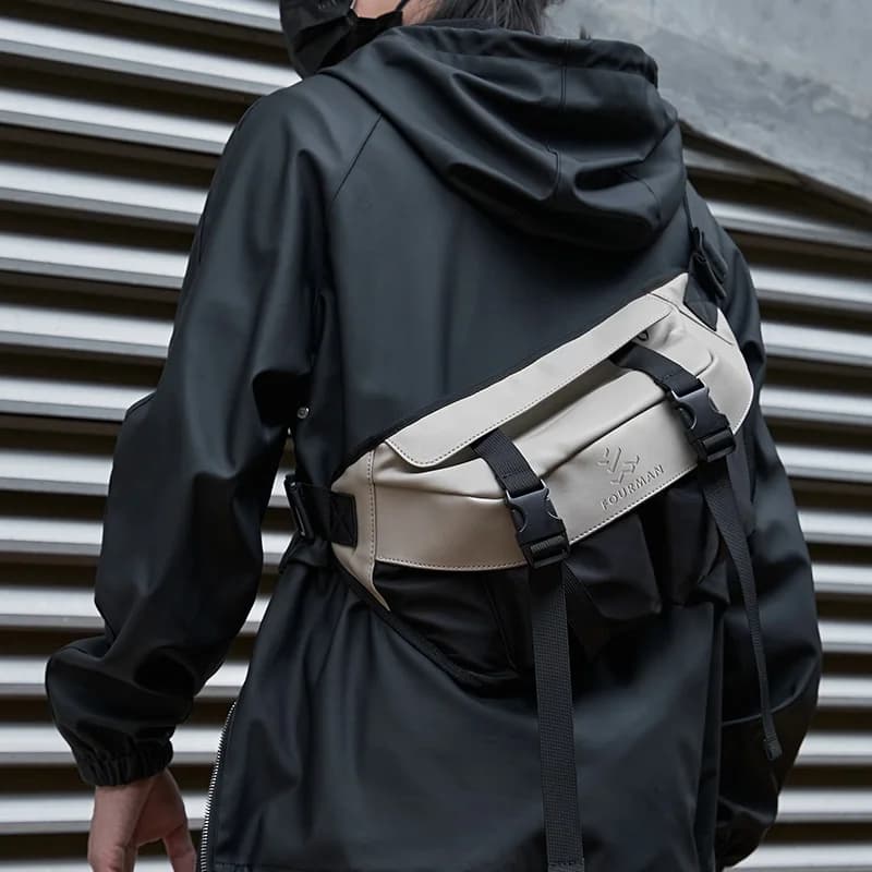 Sac à Bandoulière Décontracté pour Homme, Sacoche Japonaise, Solide, Épissage, Grand Espace, iPad 9.