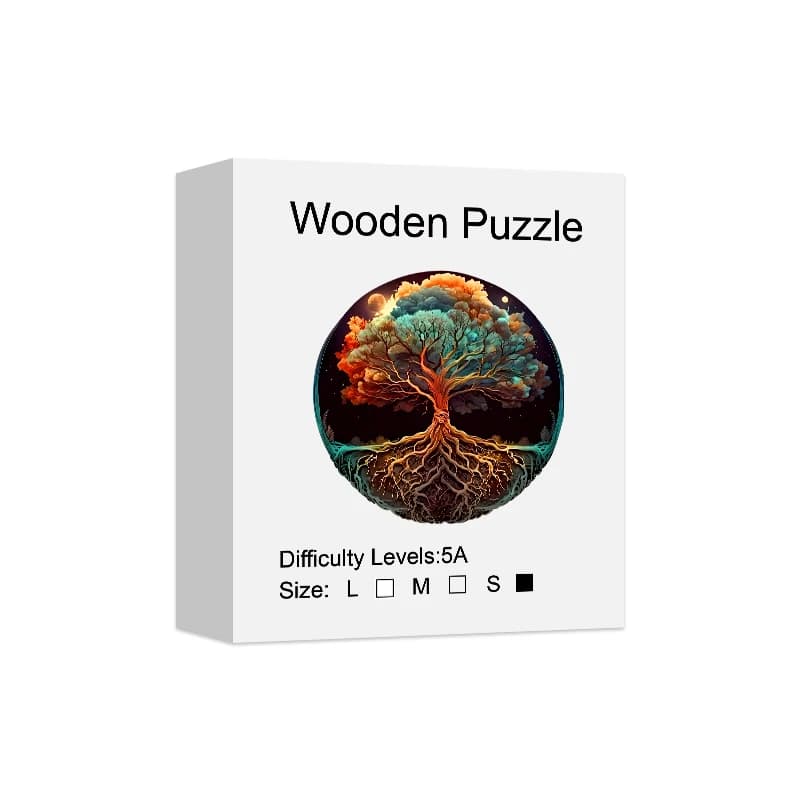 Puzzle en bois pour adultes, puzzle l'arbre de vie, puzzle unique de forme irrégulière, cadeaux de v