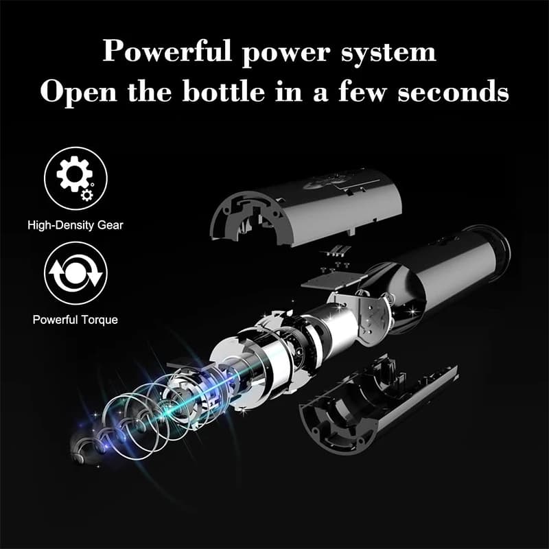 FLYMUYU ouvre-bouteille électrique Rechargeable avec coupe-feuille tire-bouchon automatique ouvre-bo