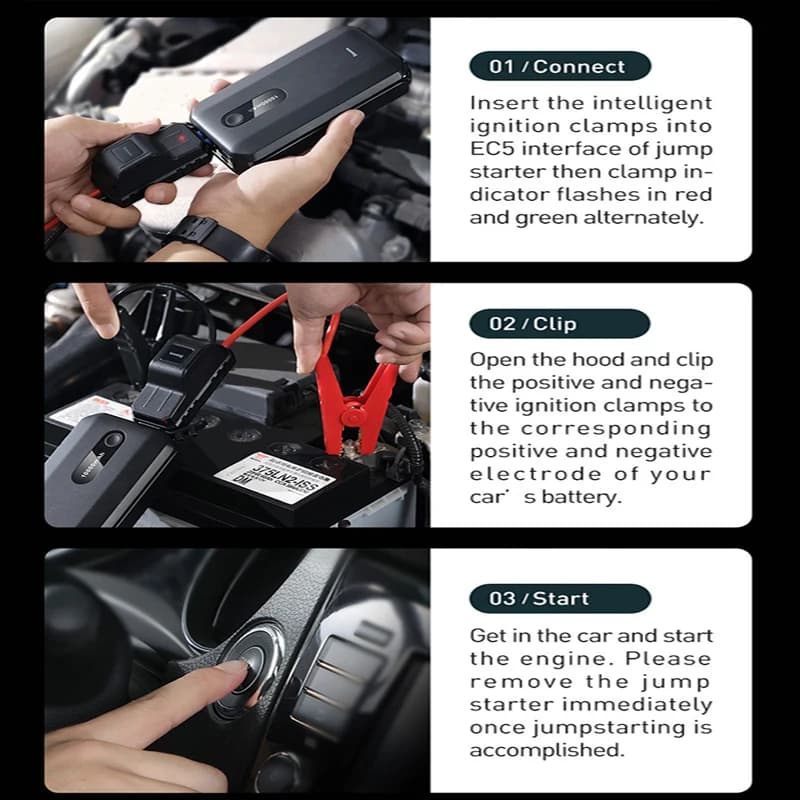 Baseus – démarreur de batterie de voiture, batterie externe, centrale électrique Portable 800A, char