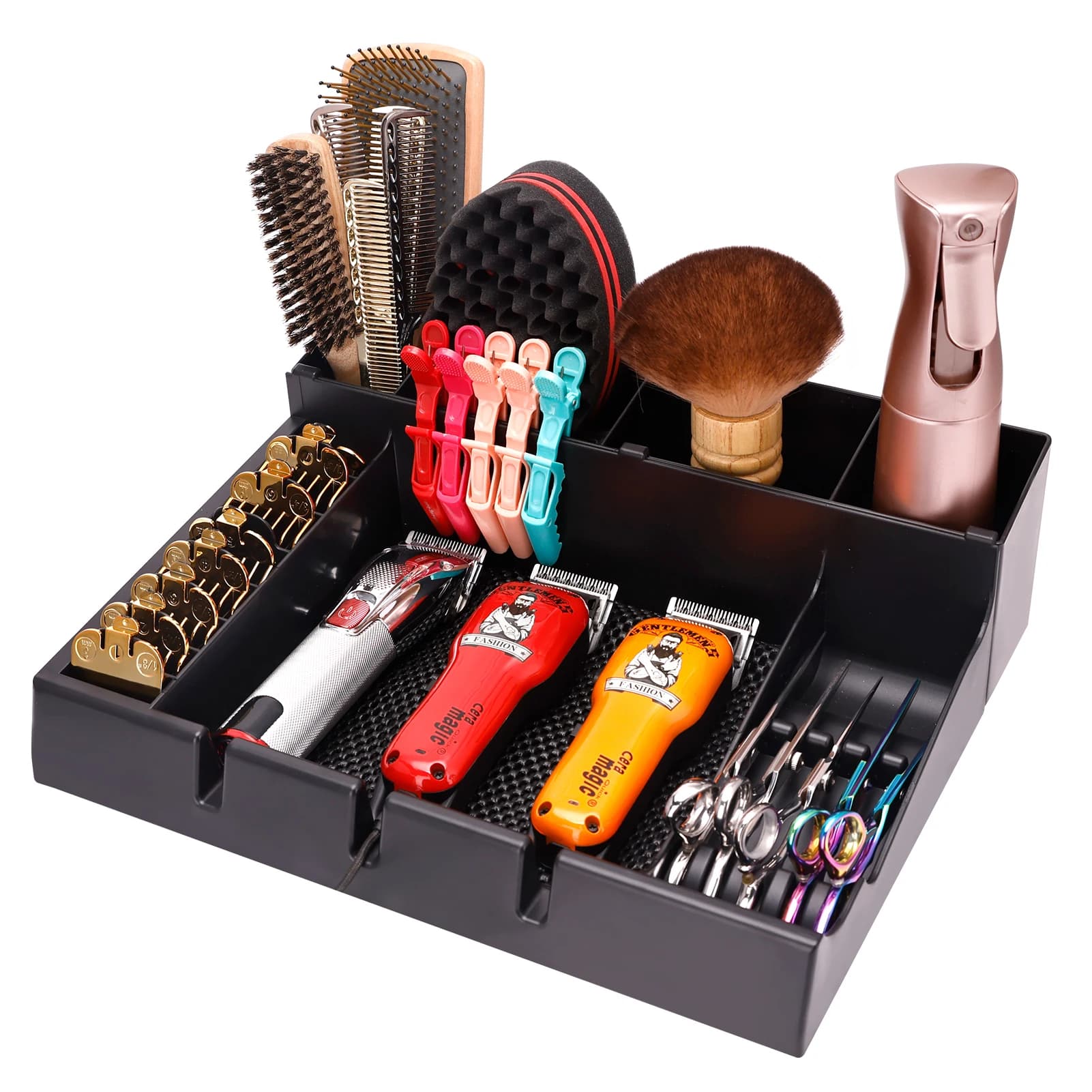 Boîte de rangement grande capacité pour outils de barbier, support pour tondeuses électriques et pei