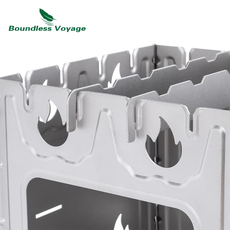 Boundless Voyage-Poêle à bois en titane, Brûleur pliant de camping, Boîte à douille extérieure, Boît