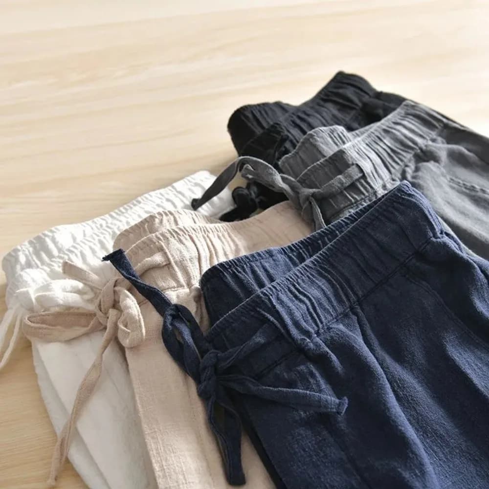 Pantalons décontractés pour hommes Baggy Streetwear hommes Joggers coton lin pantalons de sport pant