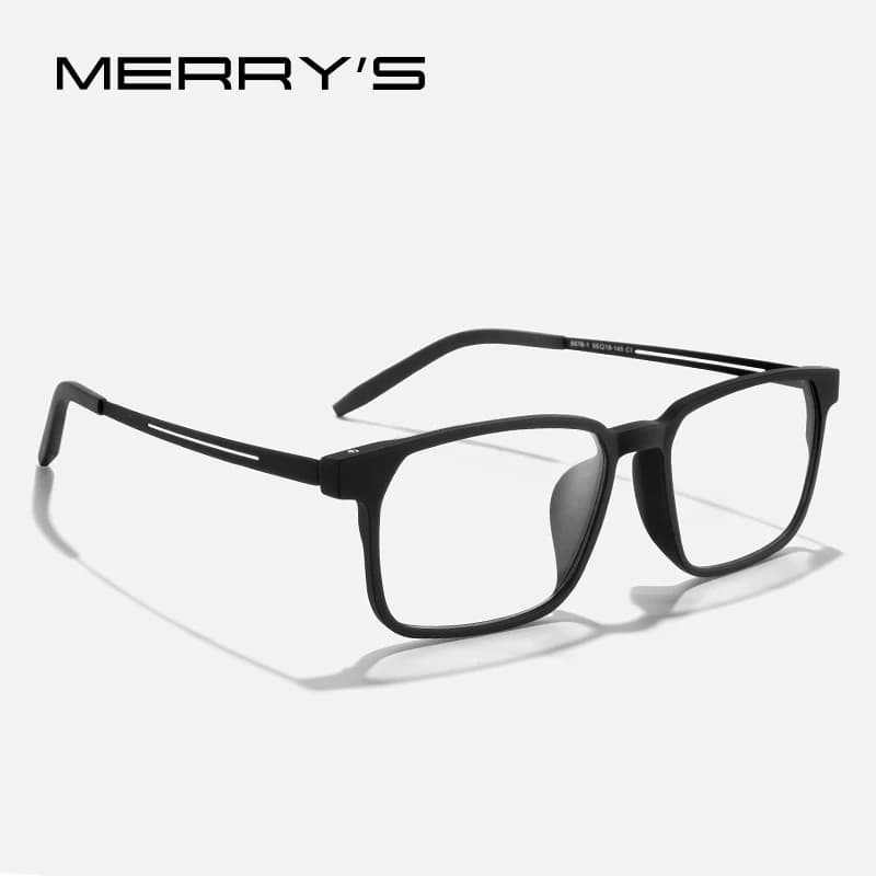 MERRYS DESIGN hommes pur titane ultra-léger et confortable unisexe lunettes cadre TR90 montures lune