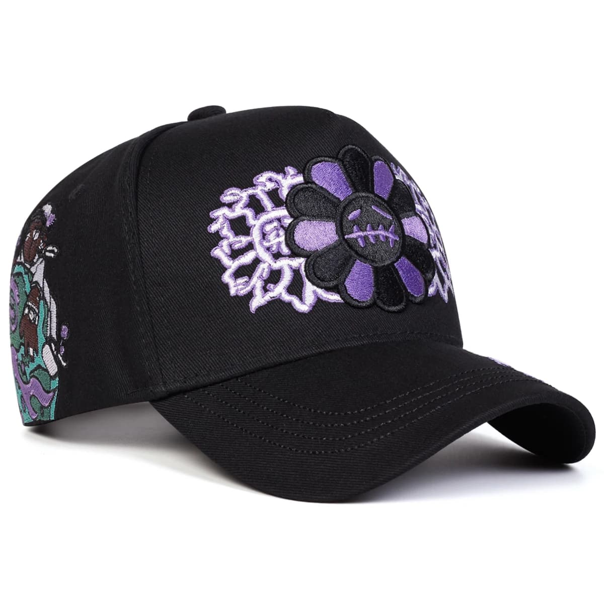 Casquettes de baseball unisexes brodées tournesol, ajustables, décontractées, pour le printemps et l