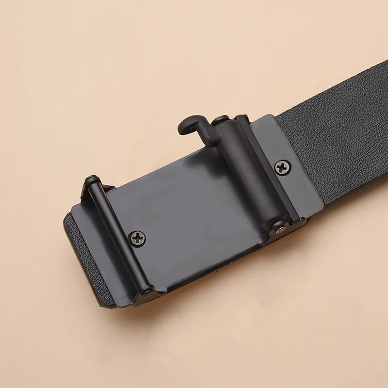 La nouvelle boucle sans dents boucle automatique ceinture hommes style décontracté affaires tout-mat
