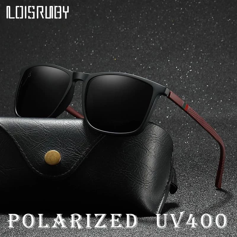 Lunettes de soleil de luxe carrées Vintage polarisées coupe-vent pour cyclisme, UV400, pour hommes e