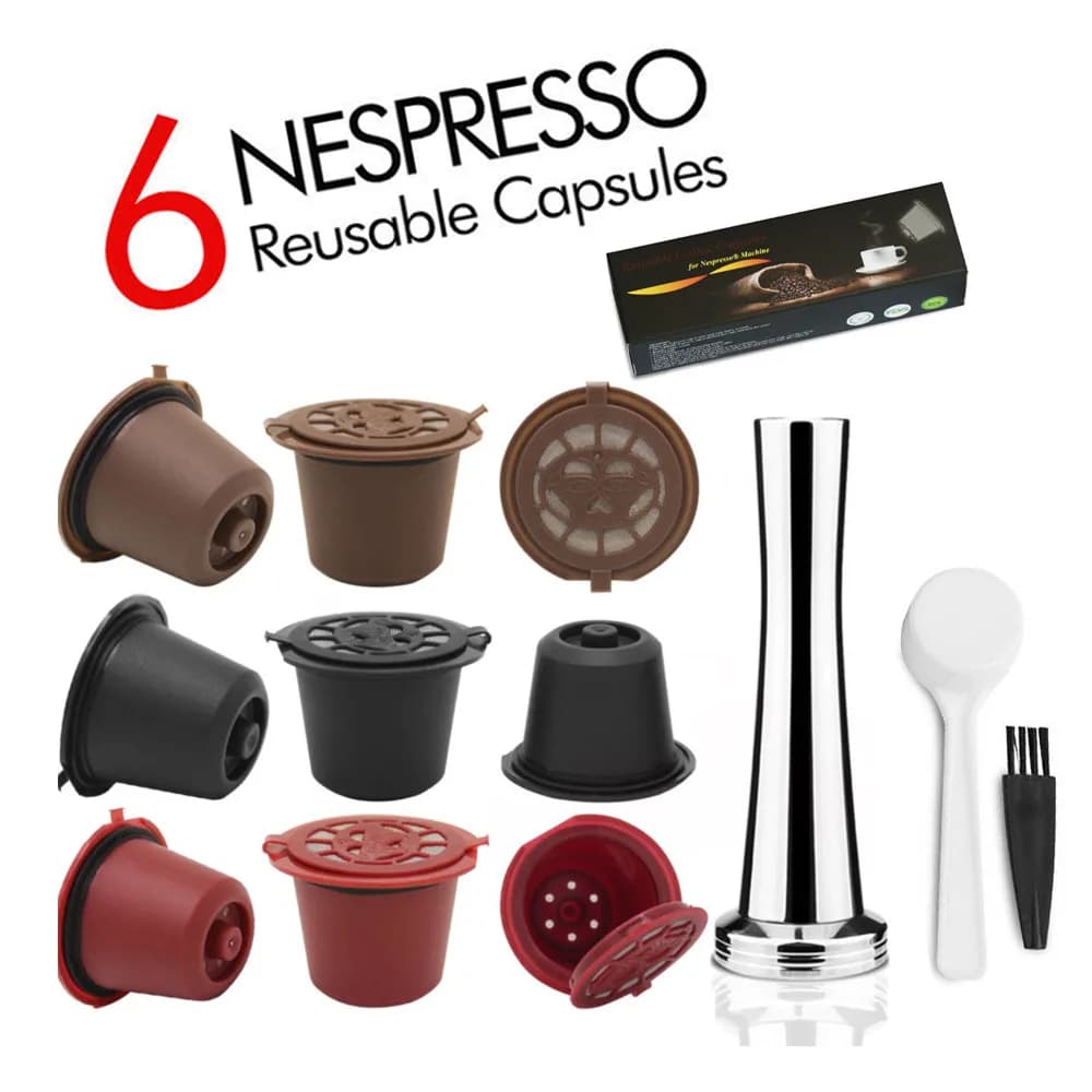 Capsule de café réutilisable pour Machine Nespresso, avec filtre en acier inoxydable, recharge de ic