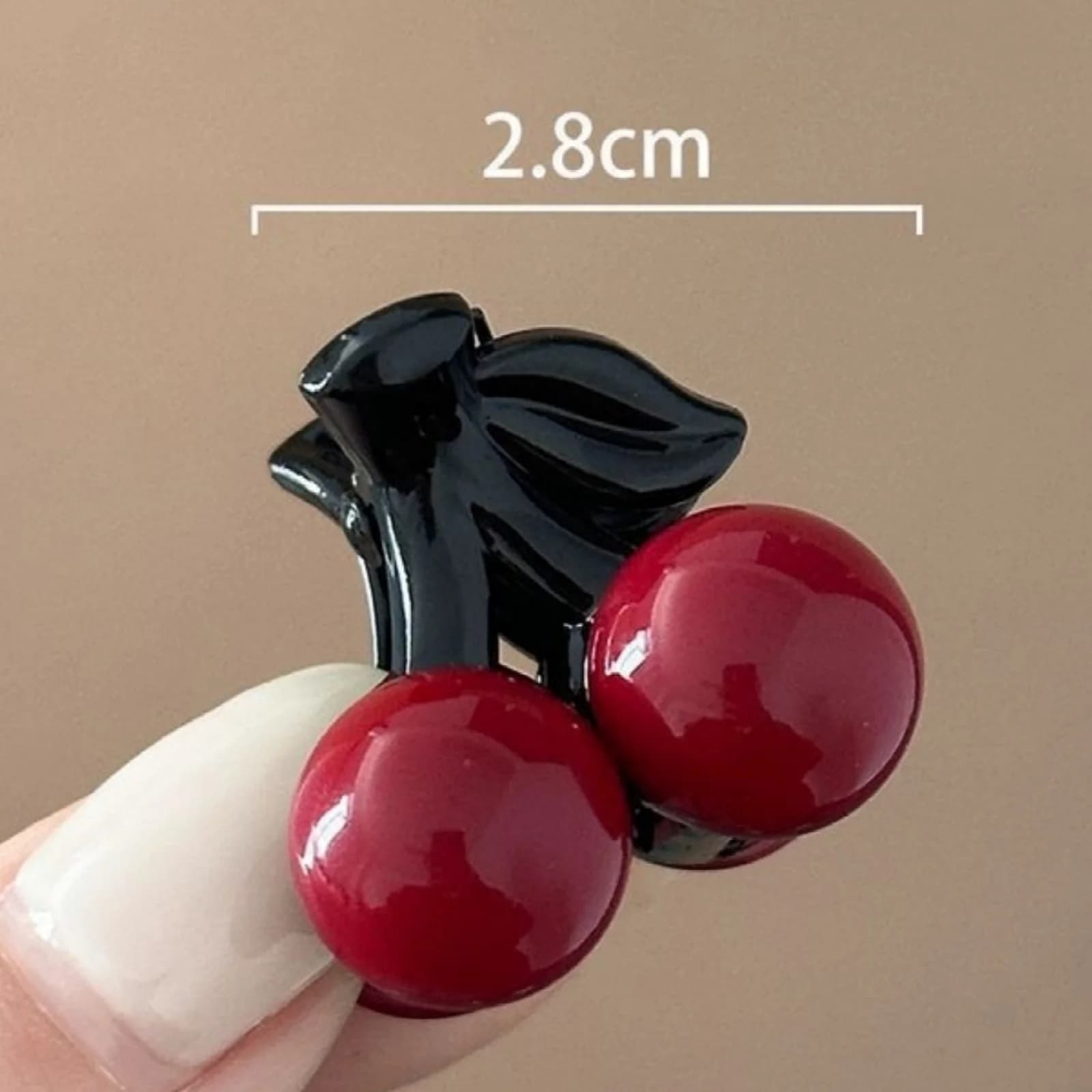 4-8 pièces de cerise de perles rouges, petites pinces à cheveux, douces, filles, cheveux cassés, Min