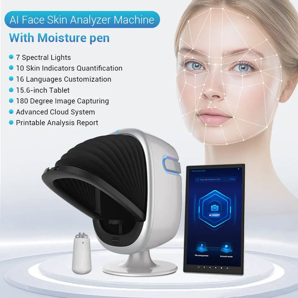 Analyseur de peau et de cheveux O1 Pro AISA, scanner d'analyse cutanée 15,6 pouces, appareil d'analy