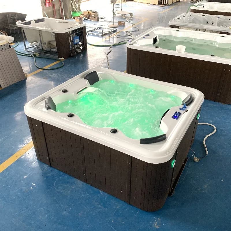 Villa de bain spa en acrylique, jardin de natation, grande piscine
