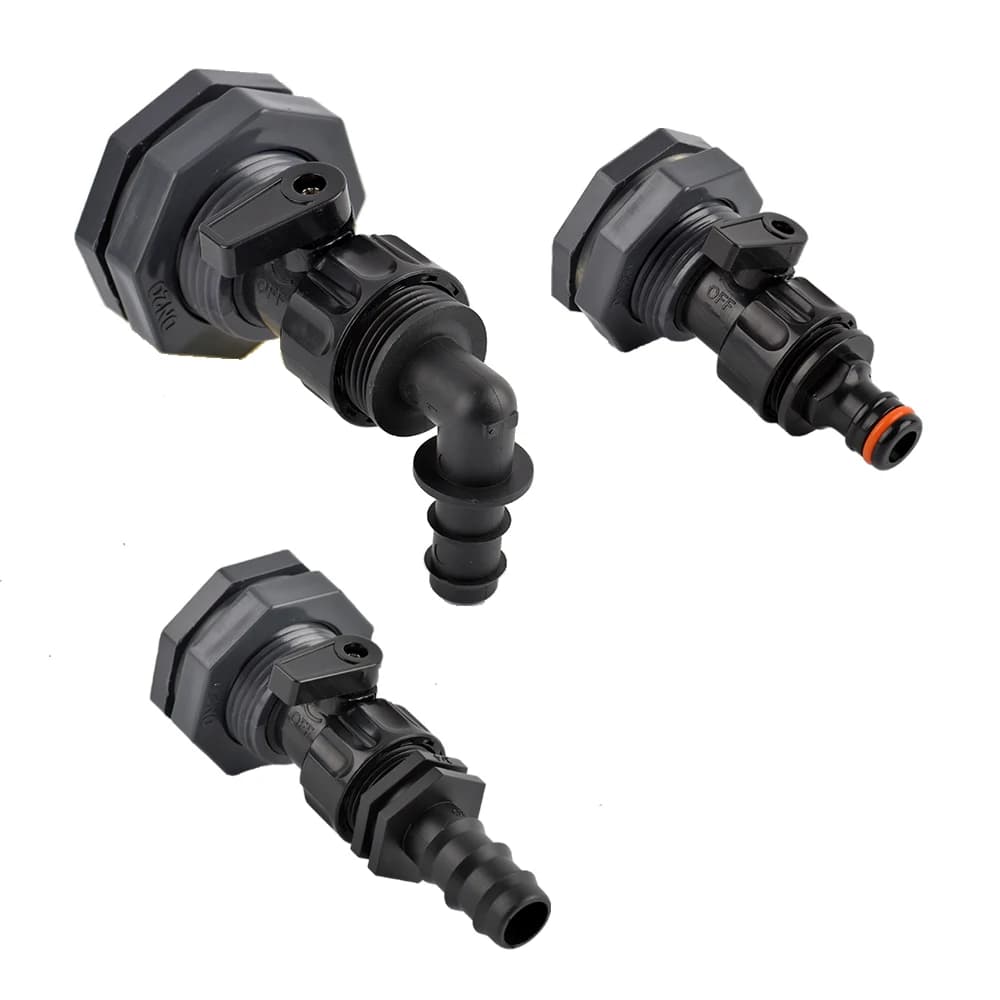 1pc 1/2 3/4 "en plastique filetage mâle robinet d'eau réservoir de poisson robinet adaptateur assemb