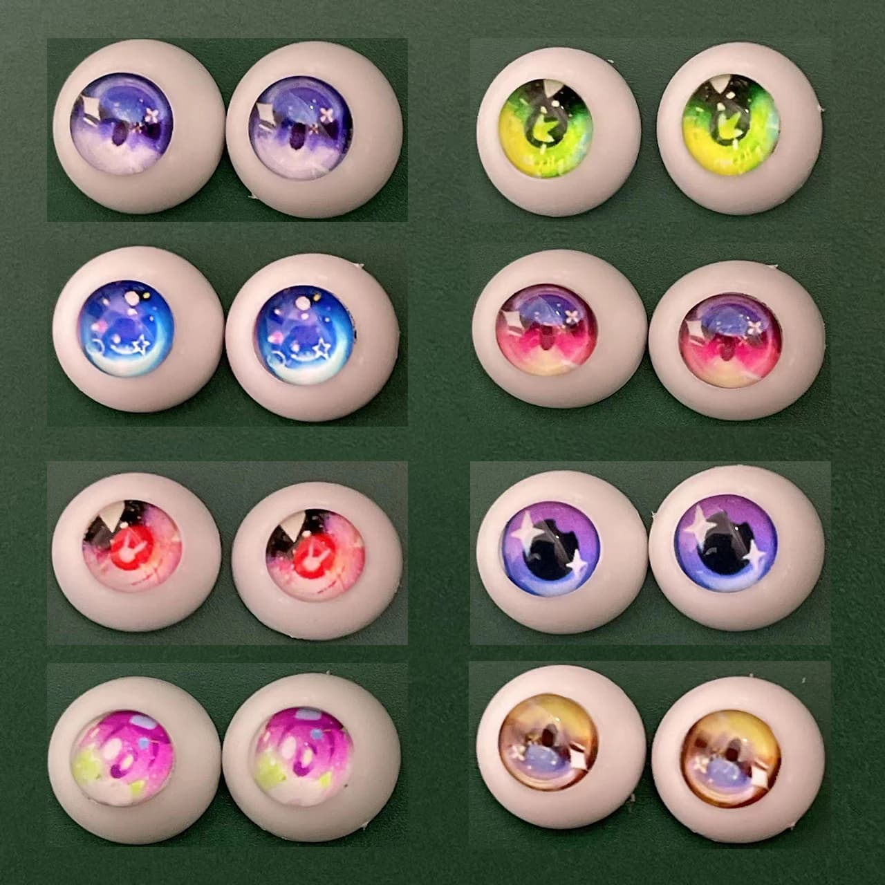 2 paires de globe oculaire de dessin animé 12mm/14mm, jouet de bricolage, œil en peluche, accessoire