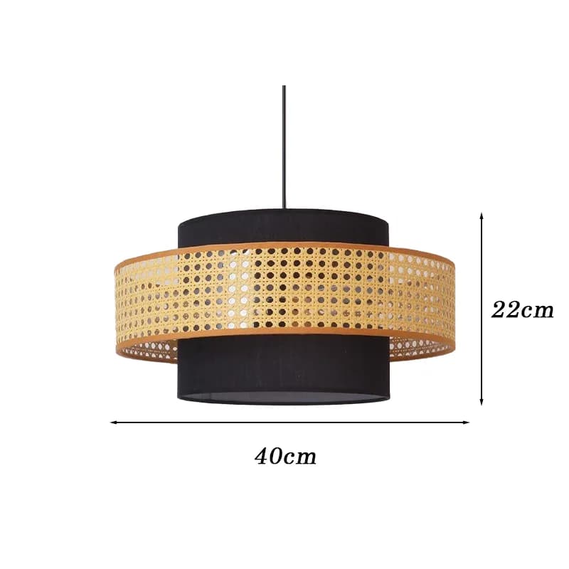 Lampe à suspension vintage en rotin tissé à la main, lumières chaudes LED pour salon, restaurant, cu