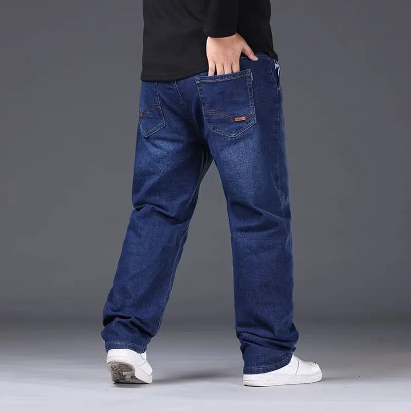 Hommes grande taille noir jean 10XL surdimensionné taille haute pantalon ample mari grande taille pa