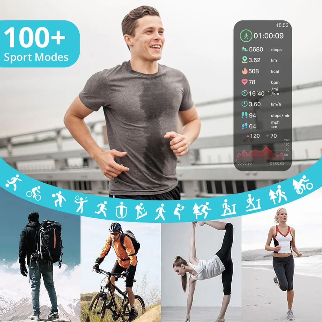 COLMI P73 1.9 "montre militaire extérieure Smartwatch hommes Bluetooth appel montre intelligente 3AT