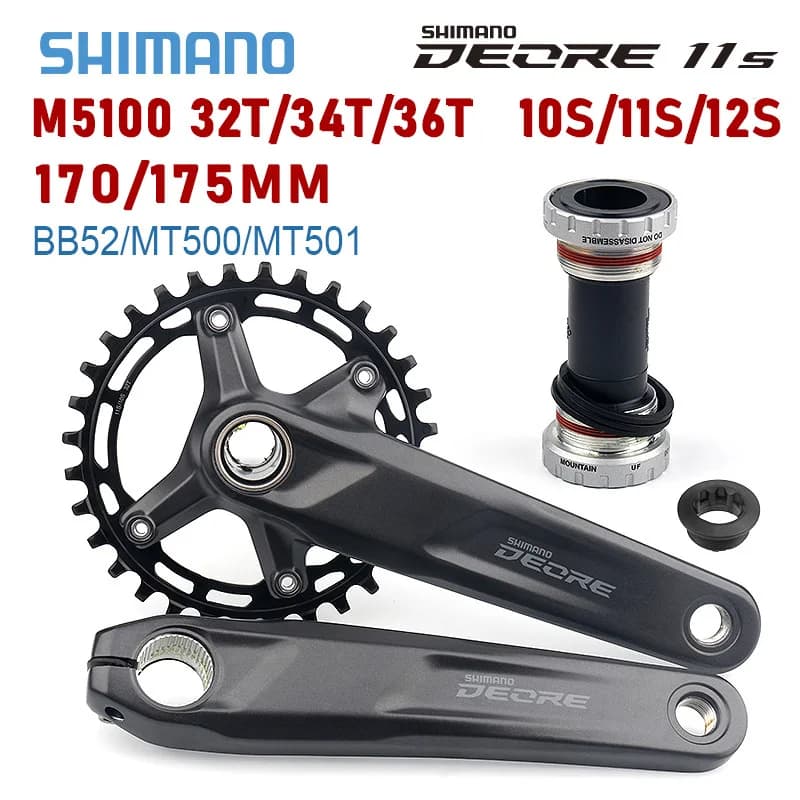 Shimano Deore FC M5100 vtt pédalier 10S 11S VTT pignon 175 170mm 32T pédalier vélo pédalier BB52 M50