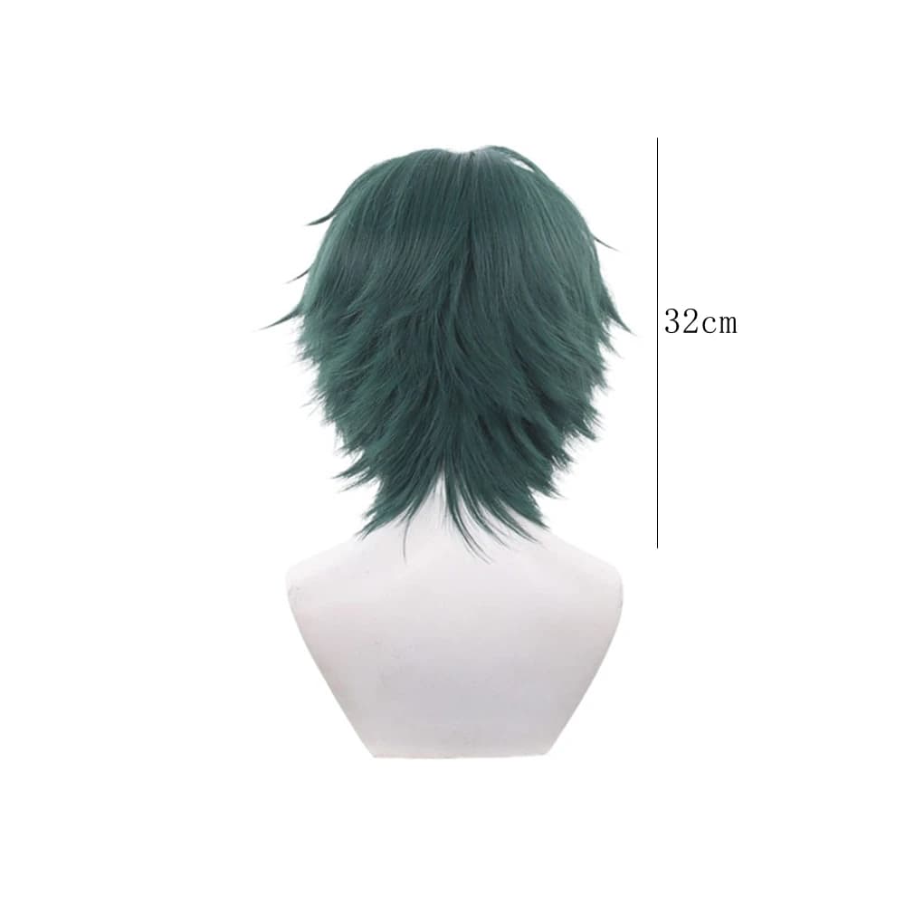 Perruque de Cosplay synthétique Maki Zenin, cheveux courts et lisses, vert foncé, pour Festival Frie