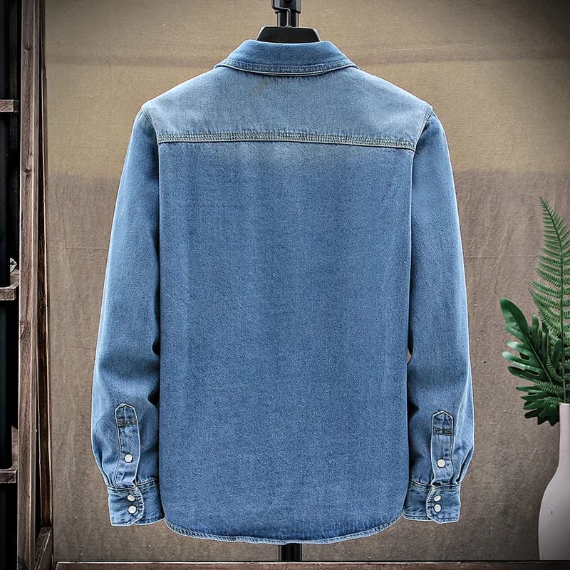 Veste en jean pour hommes à la mode printemps-automne à la mode pur coton respirant décontracté à ma