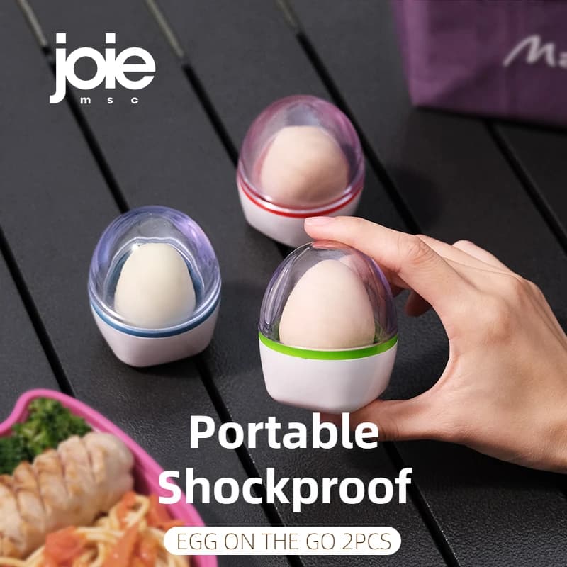Joie-Boîte de rangement portable pour œufs, 2 pièces, coquetiers, conteneur antichoc, porte-œufs pou