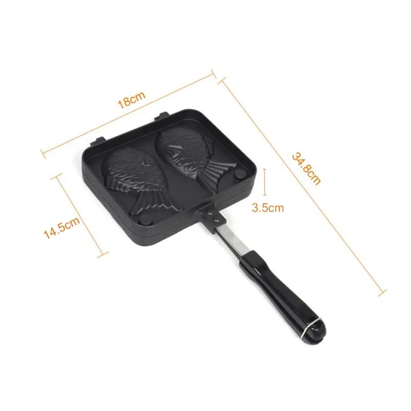 Cuisine japonaise Taiyaki Double poisson en forme de Dessert chaud gaufre gâteau fabricant casserole
