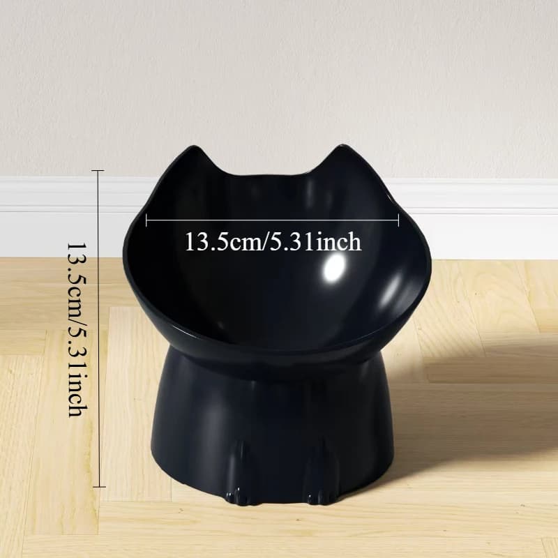 Gamelle surélevée en plastique anti-déversement pour chat et chien, grande capacité, inclinée, avec 