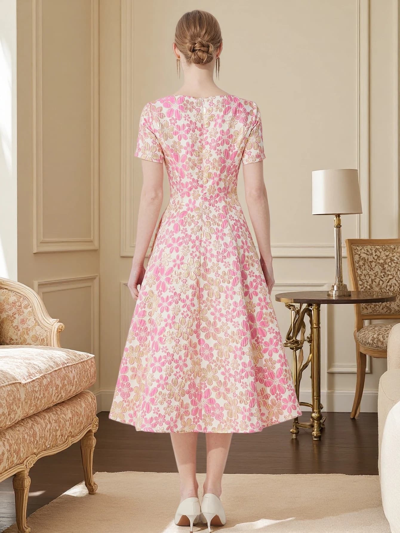 Robe Jacquard élégante et décontractée pour femmes, nouvelle collection printemps été, robe de soiré