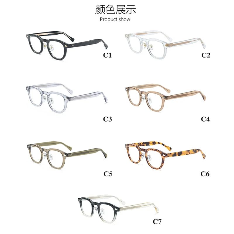 HBK rétro ovale lunettes montures lentilles transparentes hommes haute qualité TR-90 cadre lunettes 