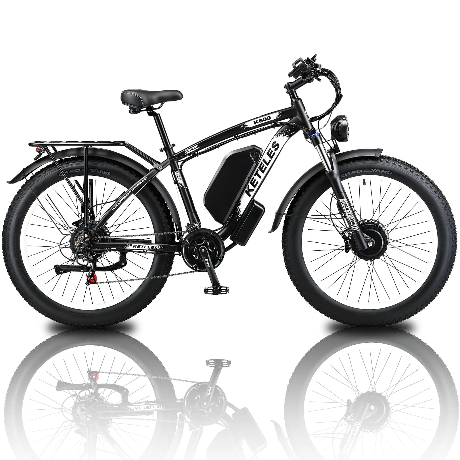 EllTELES-Vélo Électrique Hybride à Moteur K800 de 2000W pour Adulte, Bicyclette de Montagne de Neige