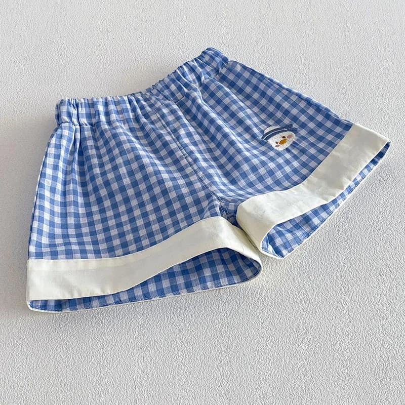 Shorts d'été 2026 pour enfants 9M-4T – Pantalons courts fins à motif quadrillé pour filles, vêtement