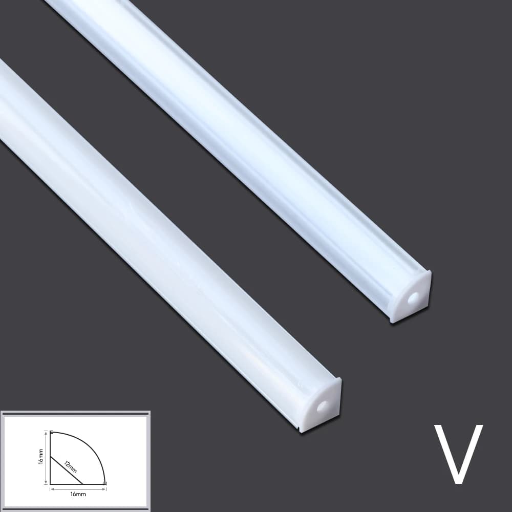 1-28 pcs/Lot perfil aluminium led coin profil en aluminium support de canal pour bande lumineuse LED