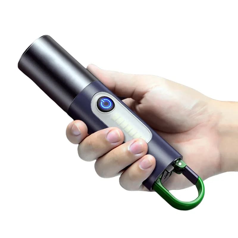 Lampe de poche LED à zoom puissant P50/laser blanc, torche rechargeable par USB, lanterne portable d