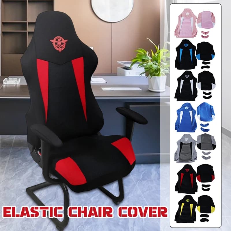 1 ensemble housse de chaise de jeu élastique chaise d'ordinateur dossier accoudoir couverture protec