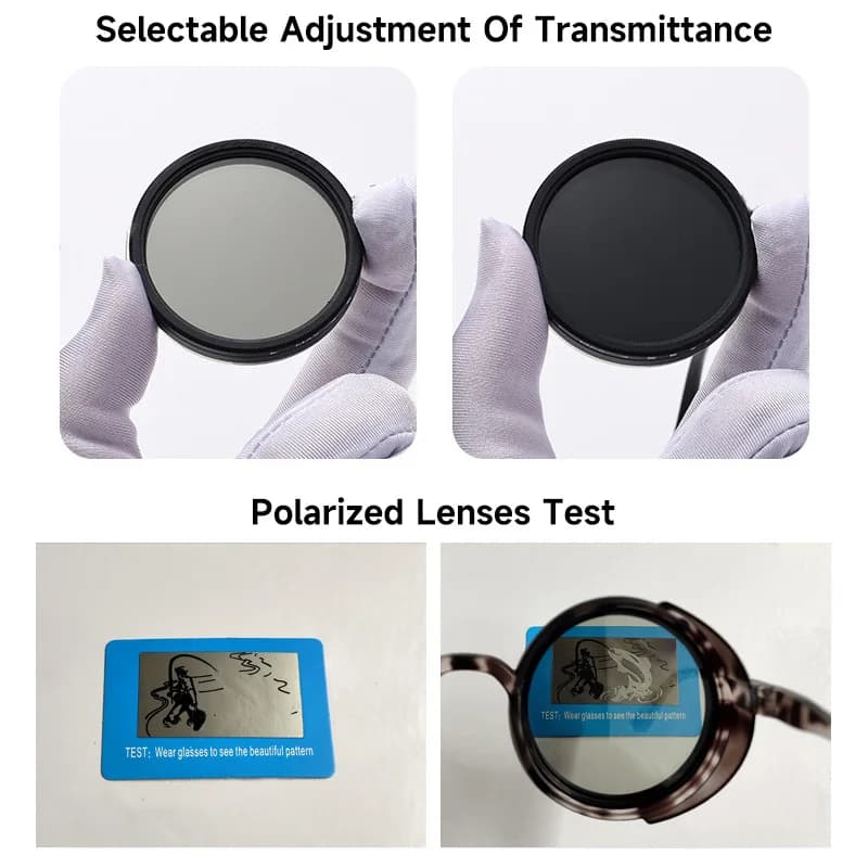 SEAMERGO rétro petit cadre rond ND9 lunettes de soleil polarisées à intensité variable à la mode lun