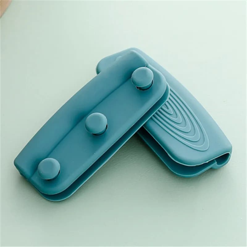 1 paire de poignées en Silicone, Anti-brûlure, antidérapant, couvercle de poignée de Pot en Silicone