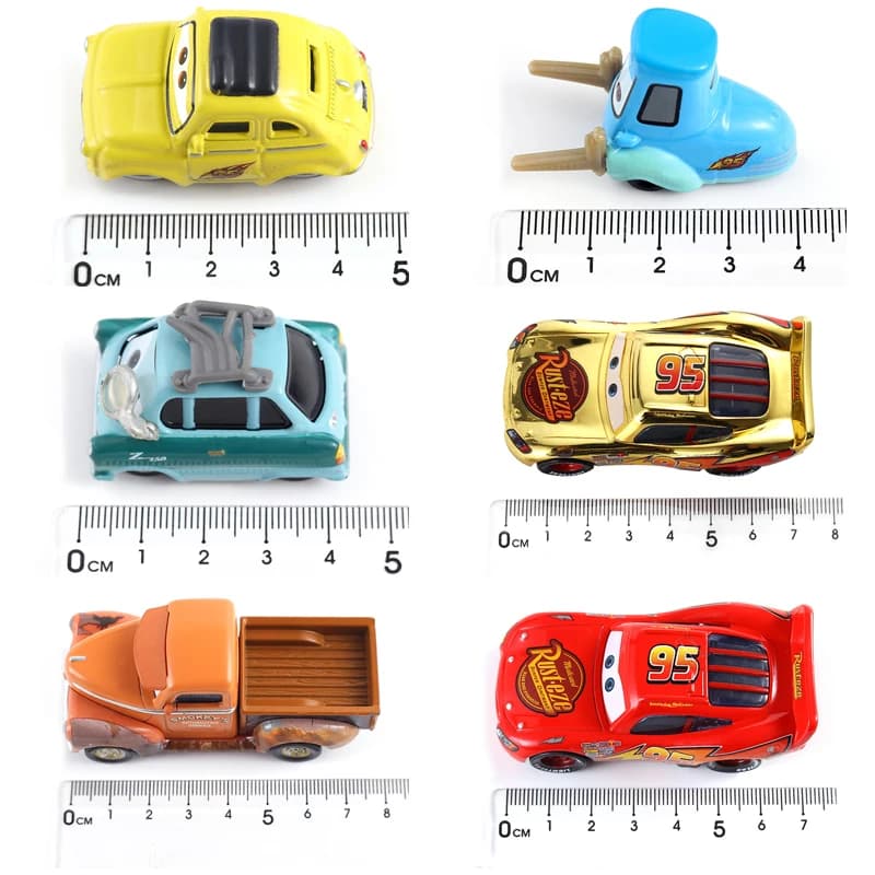 Disney Pixar Cars Voiture 2 3 mini Mater Shérif Lizzie Guido Luigi Lightning McQueen Alliage Métal M
