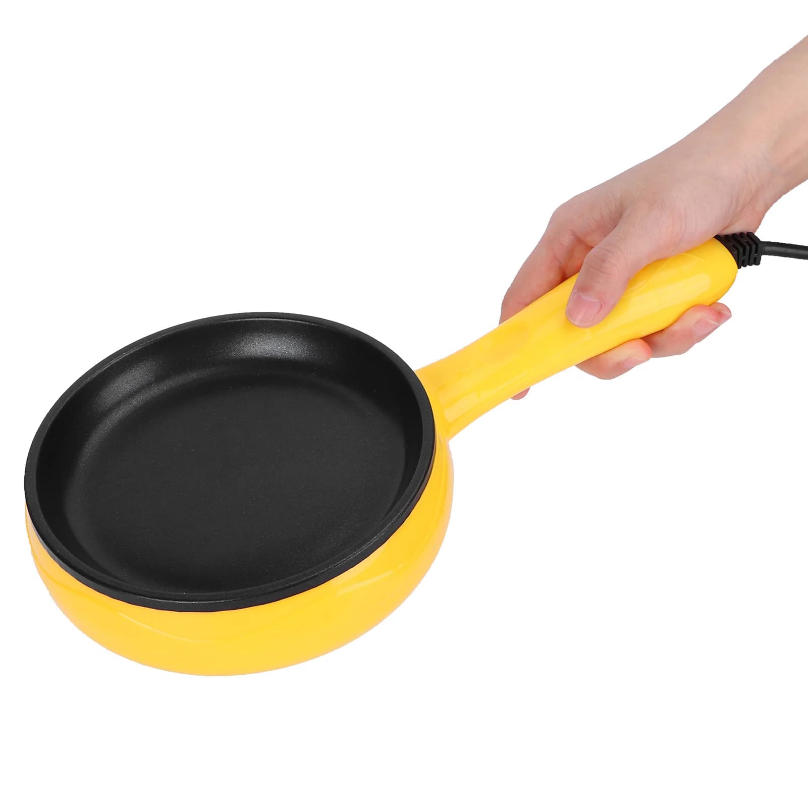 Mini poêle à frire antiétirement avec spatule en bois, poêle à œufs, poêle à steak frit, poêle à crê