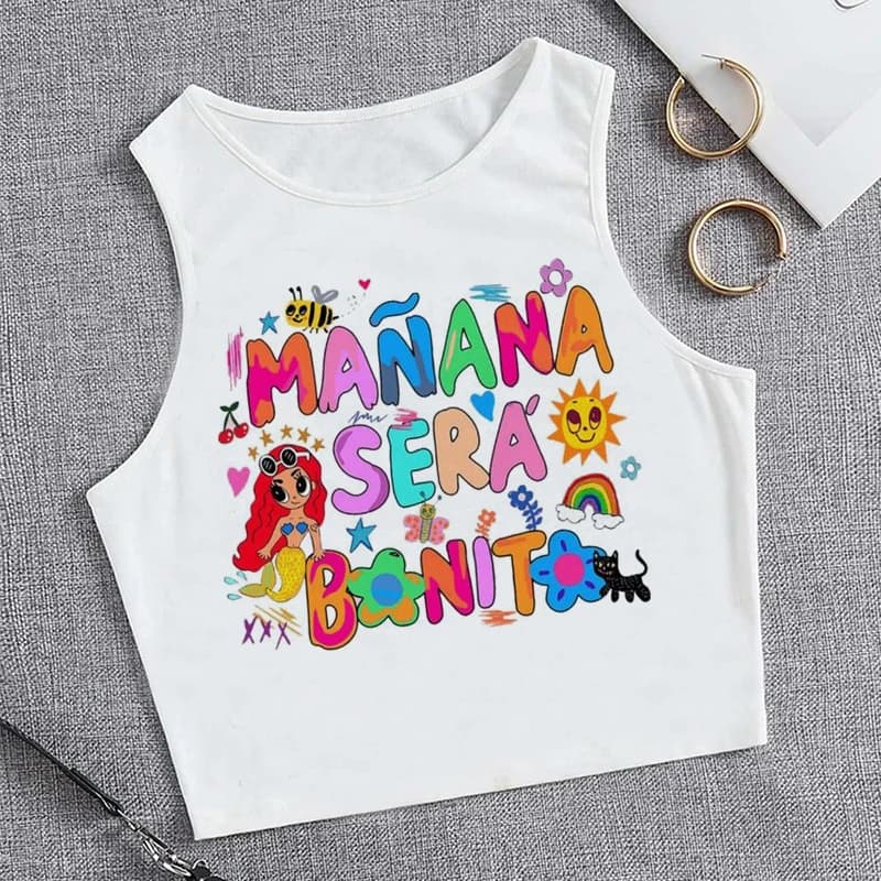 Hip Hop débardeur haut court Manana Sera Bonito Bichota Karol G t-shirt femmes graphique t-shirts vê