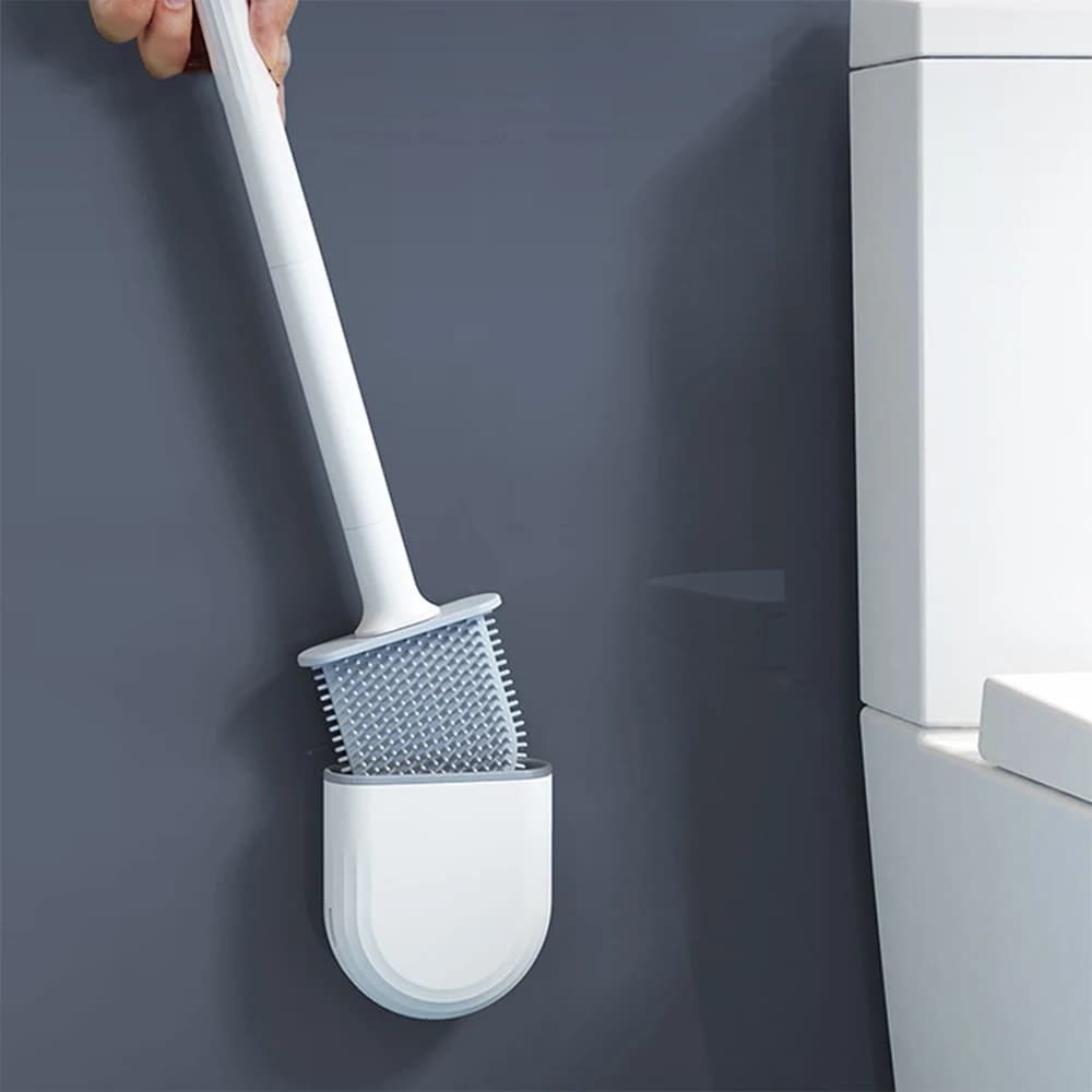 Brosse de Toilette Murale en Silicone avec Support à vaccage Rapide, Outil HOTool pour Livres