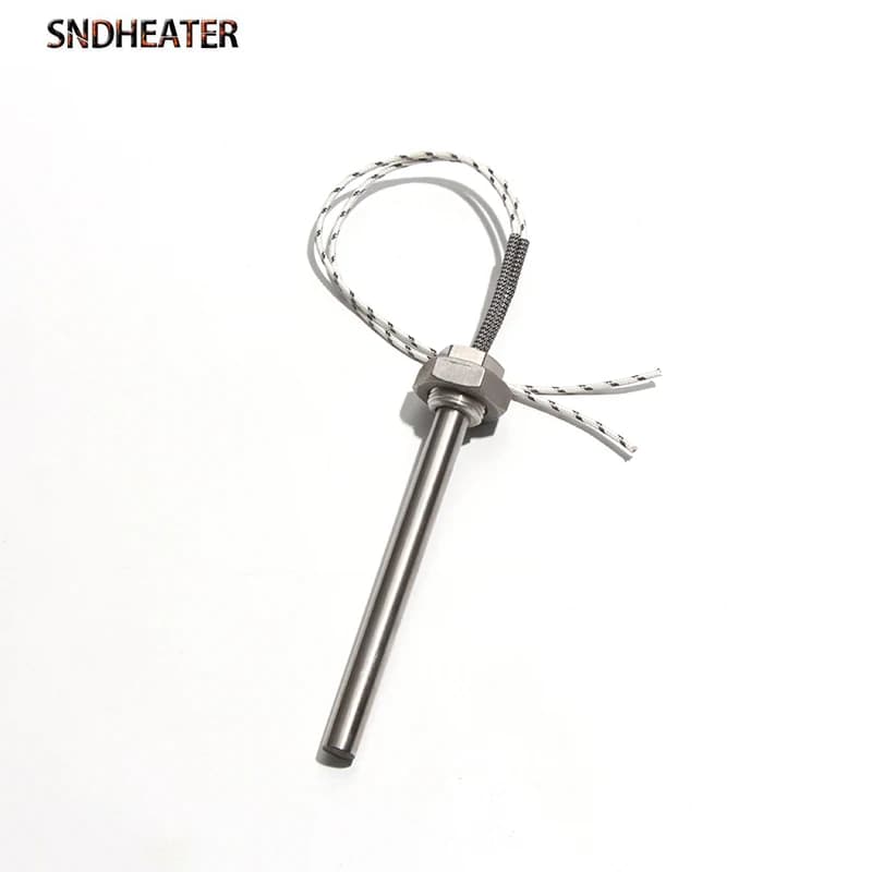 SNDHEATER 1KW Tube électrique à tête unique filetage DN15/21mm(1/2 ") 201SS Tube 12x100-200mm cartou