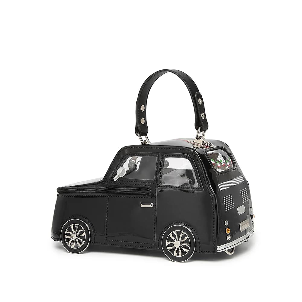 Sac à main en forme de voiture pour femmes, joli sac de personnalité créatif 3D, fourre-tout à la mo