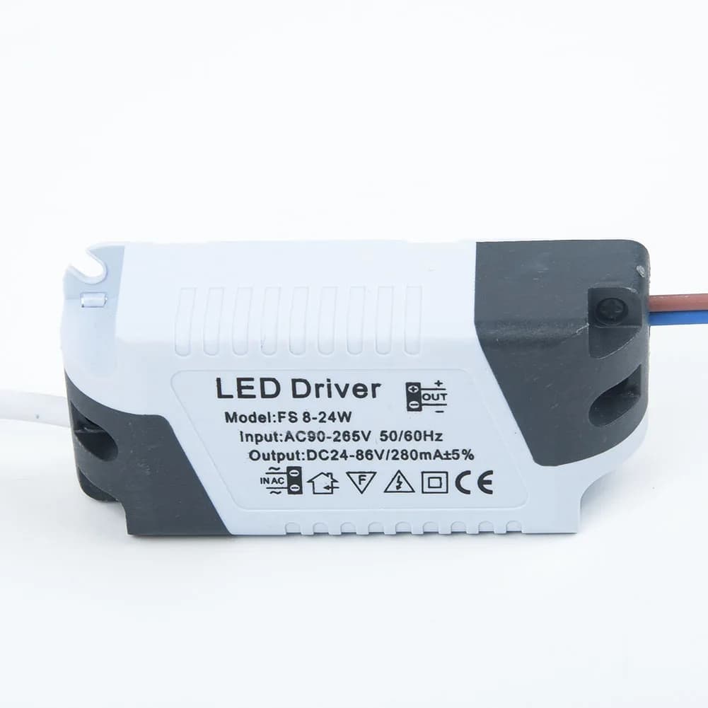 Pilote LED 280mA 8-24W AC 110V 220V à DC 24V, transformateur d'éclairage, panneau de plafonnier, ada