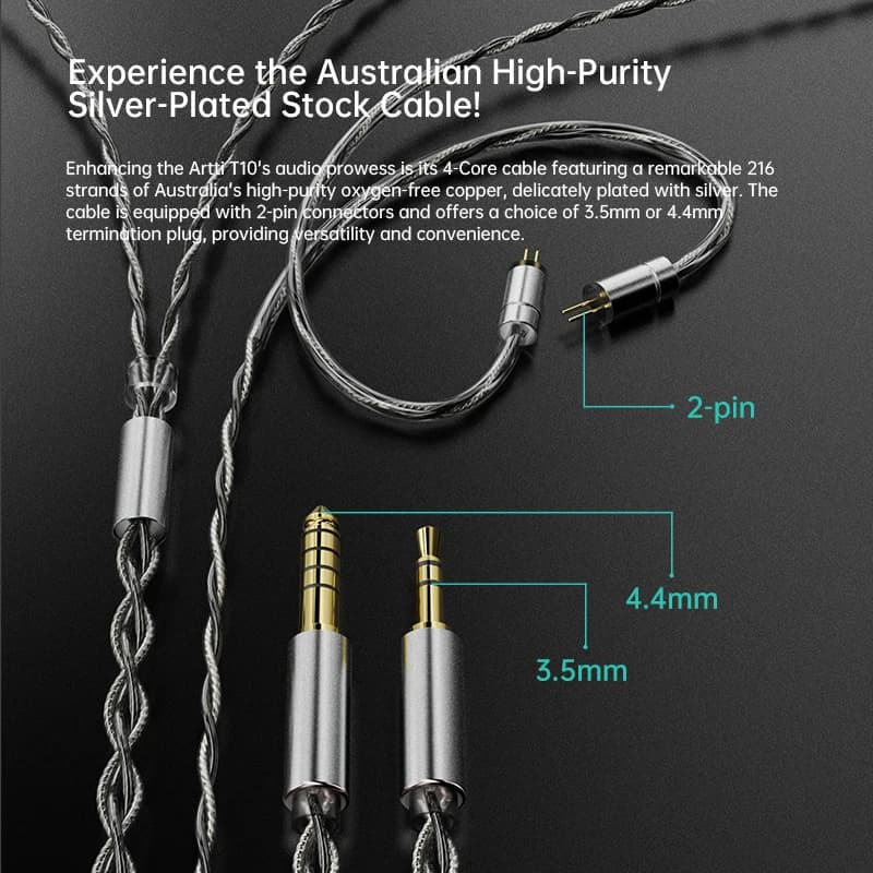 ARTTI-Écouteurs intra-auriculaires HiFi T10 et R1, moniteurs IEM filaires, pilote planaire 14.2mm, b