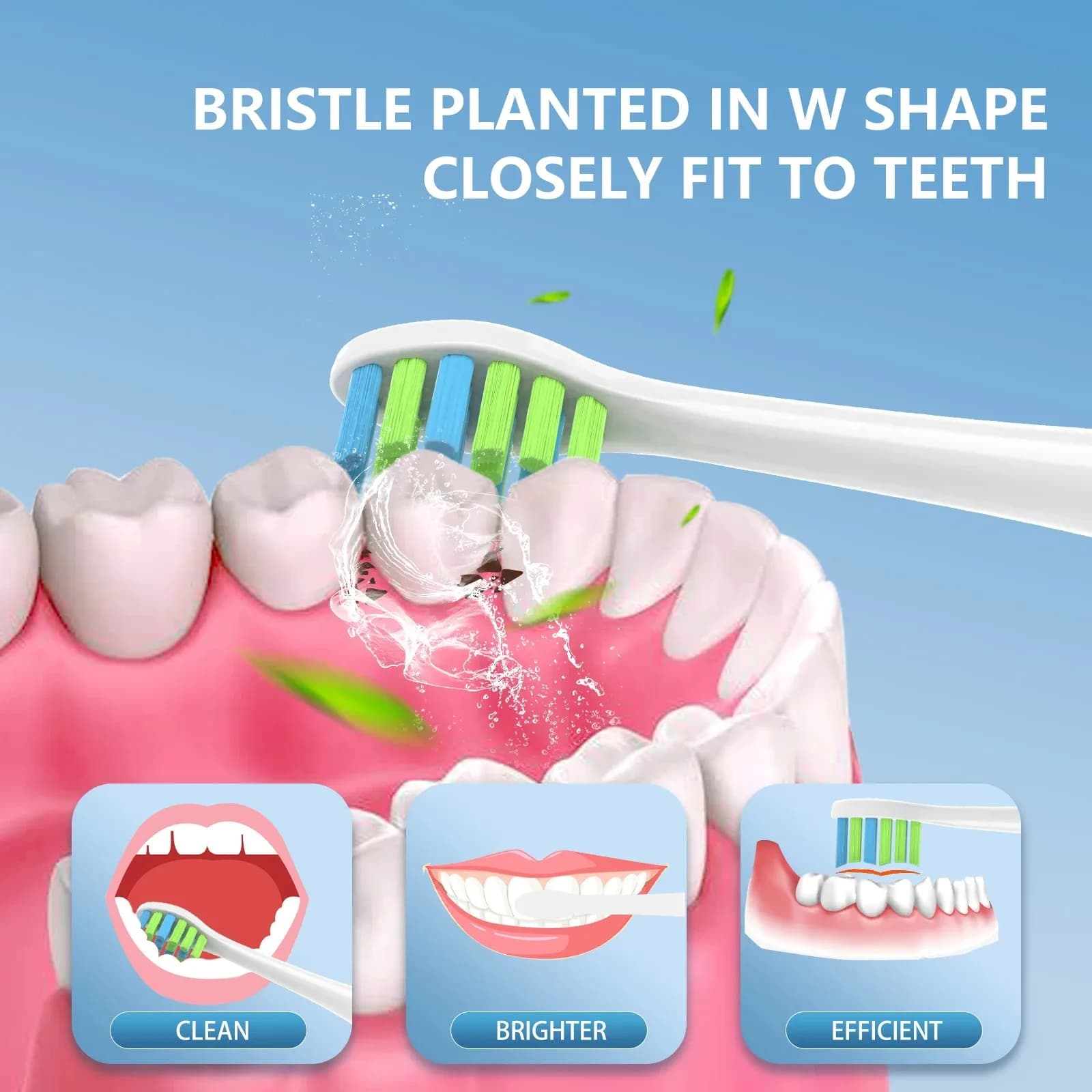 Têtes de brosse de rechange pour brosse à dents électrique sonique 7AM2M AM100/AM101/AM105/AM111, bu