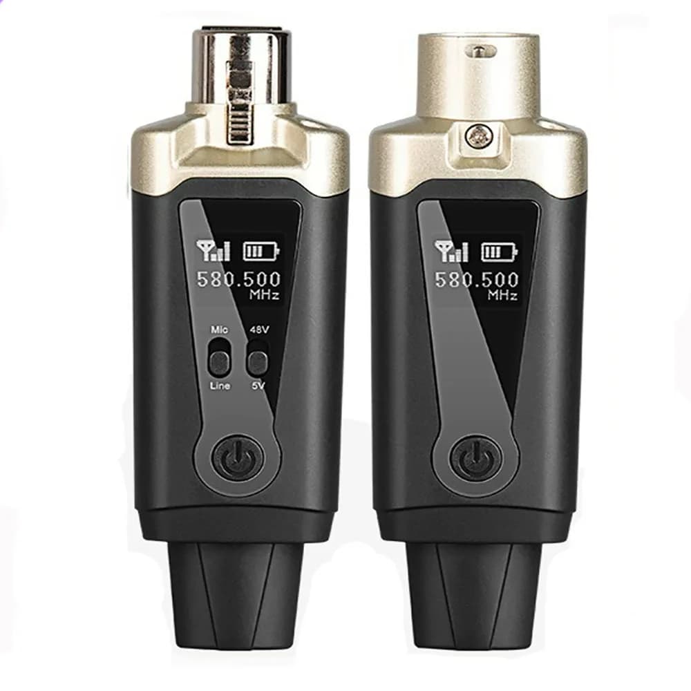 Système de Microphone sans fil UHF, transmetteur récepteur sans fil, adaptateur de convertisseur de 