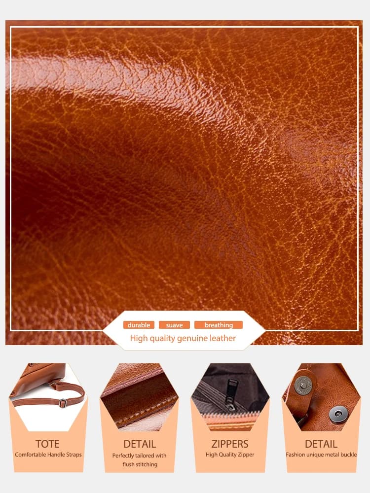 Zency-Sac à dos de voyage en cuir véritable pour femme, grande capacité, sac à dos pour ordinateur p