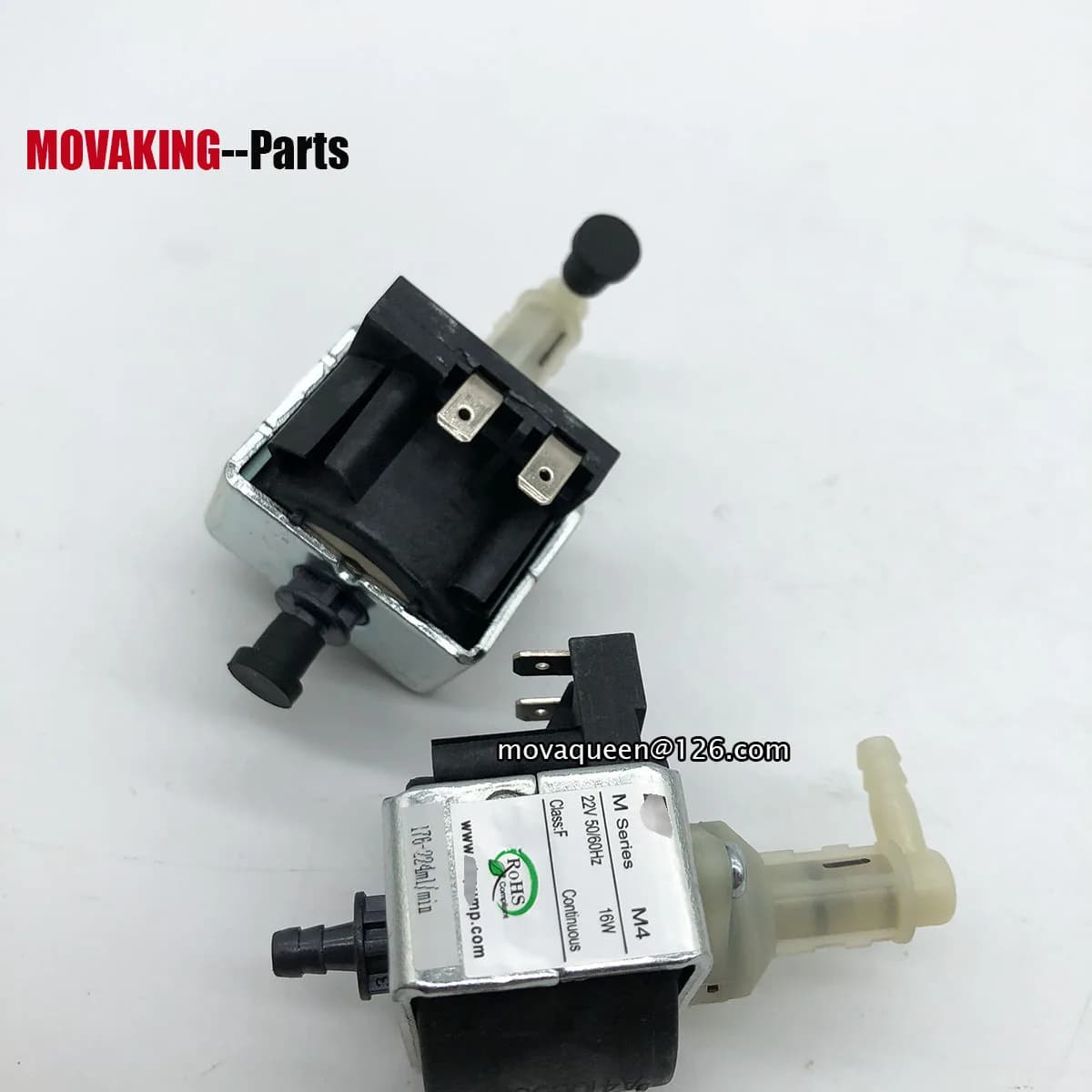 Micro pompe solénoïde série M M4 22V 16W, 2 pièces, 176-224 ml/min, pompe à eau pour Machine de nett