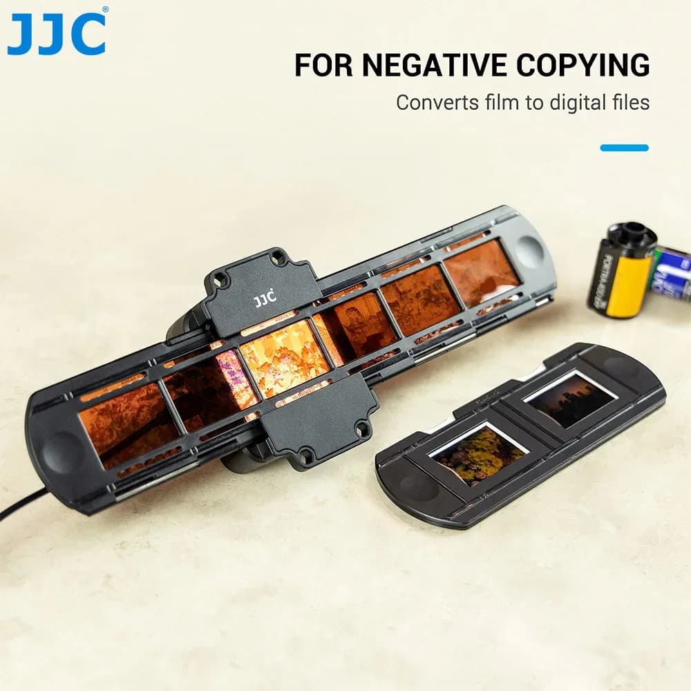 Lampe LED de numérisation de films négatifs JJC 35 mm avec support, 10 niveaux réglables, pour conve